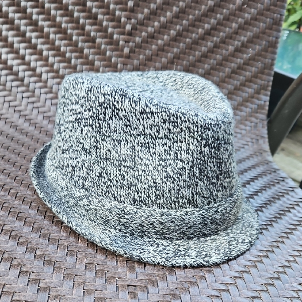 Lids Black and White Textured Fedora